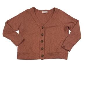 Two by Vince Camuto Beachy Textured Knit Button Down Cardigan Women's Size M